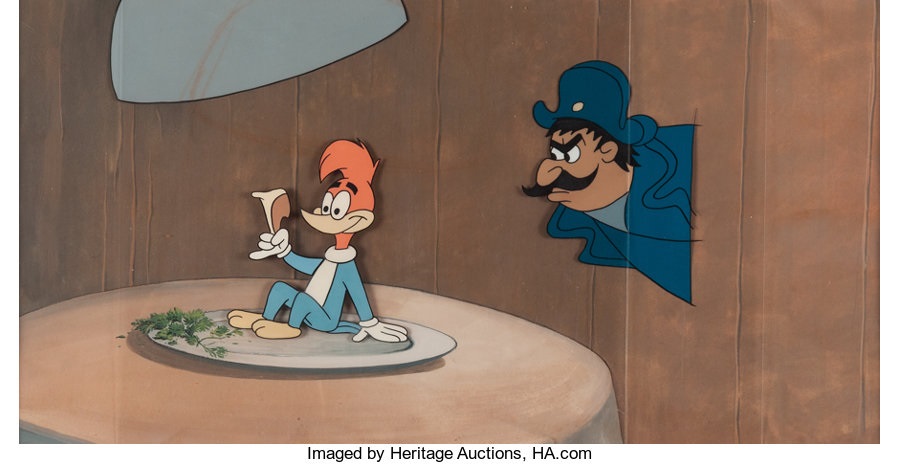 Woody Woodpecker Production Cel Setup With Master Background Walter Lantz C 1960s 70s By Walter Lantz Studios On Artnet