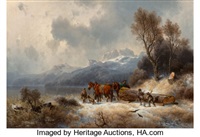 Logging in the Alps, 1867