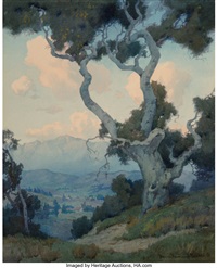 Oak at Sunset, View into Pasadena, 1928 Oak at Sunset, View into Pasadena, 1928