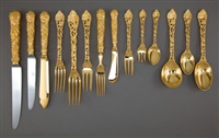 Flatware set (set of 168), 1971–1975