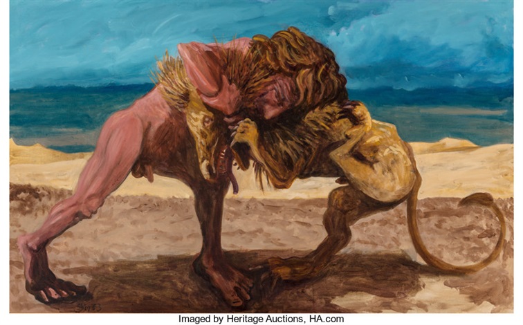Hercules And The Nemean Lion By Earl Staley On Artnet
