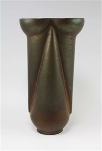 a large bronze-glazed 'unica' vase, 1993
