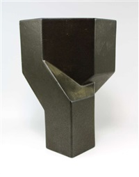 a black-glazed vase, 1990