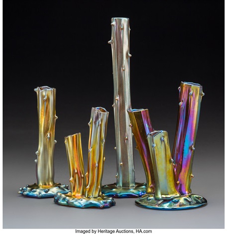 Four Steuben Gold Aurene Trunk Vases By Steuben Glass On Artnet