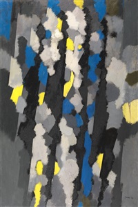 landscape, blue and yellow by william gear