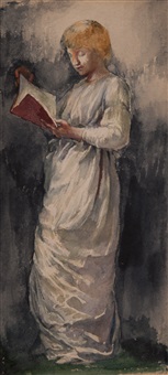 Woman in White Reading, 1881