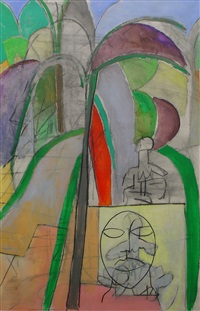 Untitled (Tropical Landscape with..., ca. 1980–1989