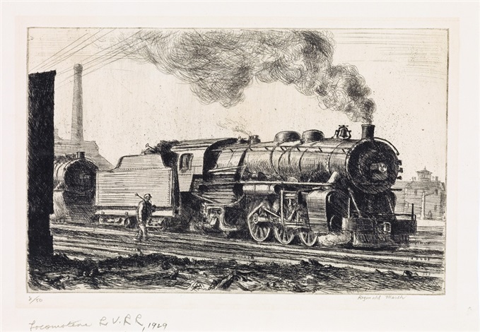 loco l.v.r.r. (locomotive lehigh valley) by reginald marsh