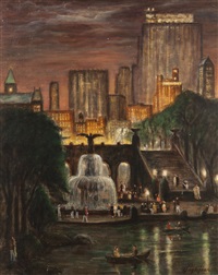 Radio City from Central Park, 1938