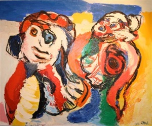 karel appel two figures