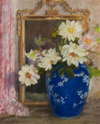 Flowers in a Blue Vase by Abbott Fuller Graves