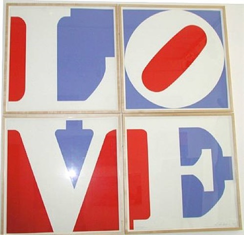 Four Panel Wall LOVE by Robert Indiana on artnet