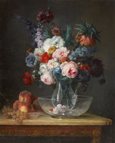 Bouquet Of Flowers In A Crystal Vase By Anne Vallayer Coster On Artnet
