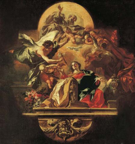 The Annunciation by Fancesco Solimen The Annunciation by Fancesco Solimen
