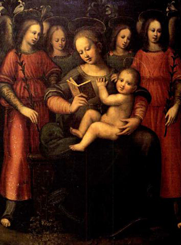 Madonna con bambino e quattro angeli by Plautilla Nelli Madonna con bambino e quattro angeli by Plautilla Nelli
