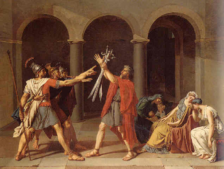 The Oath of the three Horatii by Studio of Jacques-Louis David The Oath of the three Horatii by Studio of Jacques-Louis David
