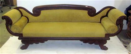 Classical American carved mahogany sofa Classical American carved mahogany sofa