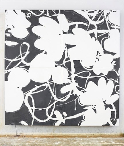 Lantern Flowers Grey and White Aug 23, 2012 by Donald Sultan Lantern Flowers Grey and White Aug 23, 2012 by Donald Sultan