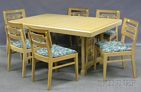 Eight-piece Mid-century Modern Blondewood Dining Room Set Eight-piece Mid-century Modern Blondewood Dining Room Set