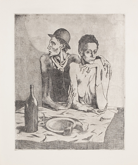 Le Repas Frugal (from la suite des Saltimbanques) by Pablo Picasso Le Repas Frugal (from la suite des Saltimbanques) by Pablo Picasso