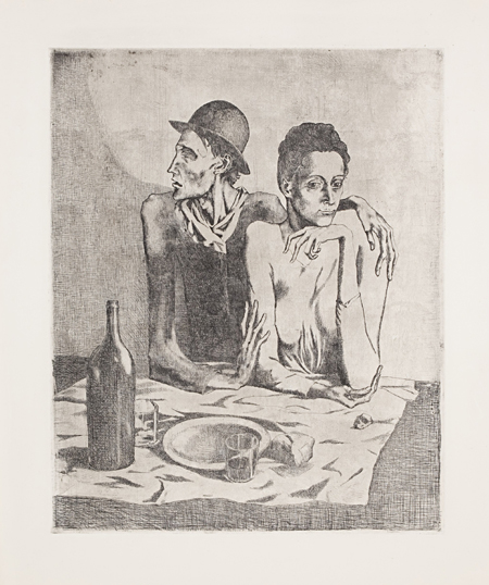 Le Repas Frugal (from la suite des Saltimbanques) by Pablo Picasso