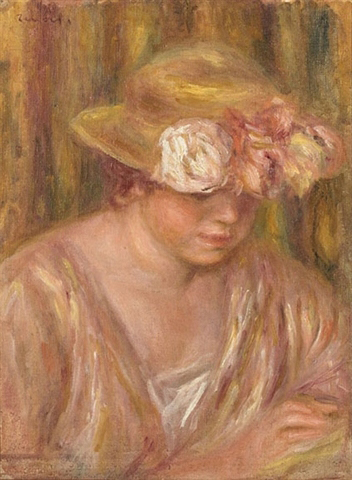 Femme en chapeau by Pierre-Auguste Renoir