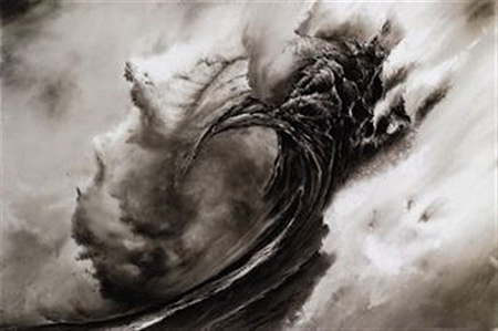 Mysterious heart, reversed (study) by Robert Longo Mysterious heart, reversed (study) by Robert Longo