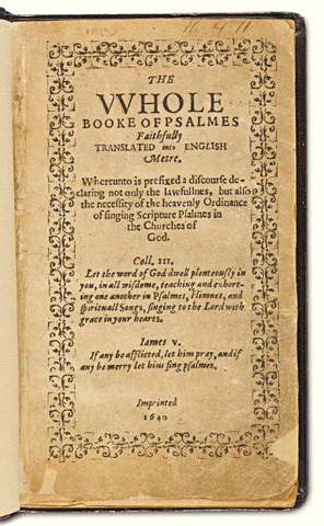 The Bay Psalm Book The Bay Psalm Book