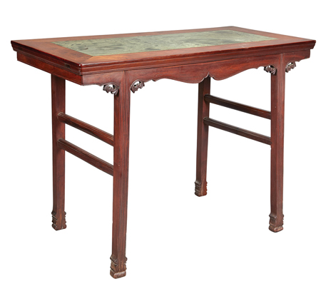 Chinese Marble Inlaid Huanghuali Table Chinese Marble Inlaid Huanghuali Table