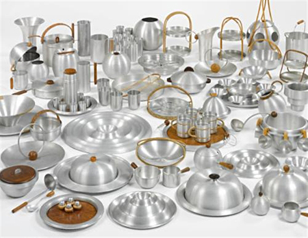 Collection Spun Aluminum Table Articles (set of 130)