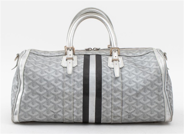 grey goyard duffle bag