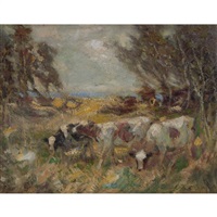 Fen Meadows/Mark Fisher、牧場/マーク・フィッシャー William Mark Fisher | MARK WILLIAM FISHER RA (1841-1923