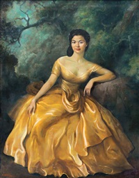 BASUKI　ABDULLAH（バスキ　アブドウラ）、貴婦人像 BASUKI ABDULLAH（バスキ アブドウラ）、貴婦人像