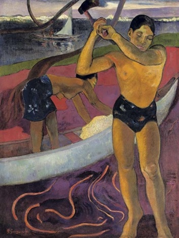 Lhomme à la hache by Paul Gauguin on artnet