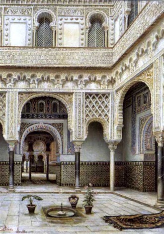 Patio de las Munecas los Reales Alcazares de S villa by Jos