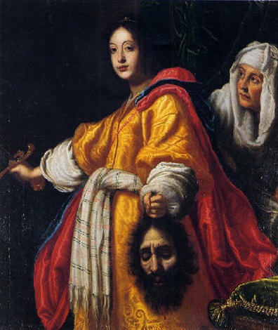 Plaque De Verre Pour Lanterne Magique – Judith Coupant La Tête Holopherne – France, Avant 1900