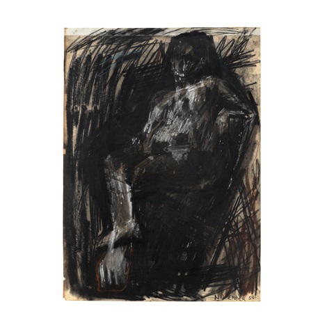 Nude Seated on a Folding Chair by Frank Auerbach on artnet