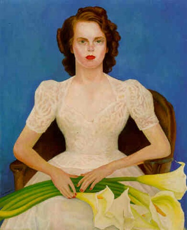 Jovencita con alcatraces by Diego Rivera on artnet