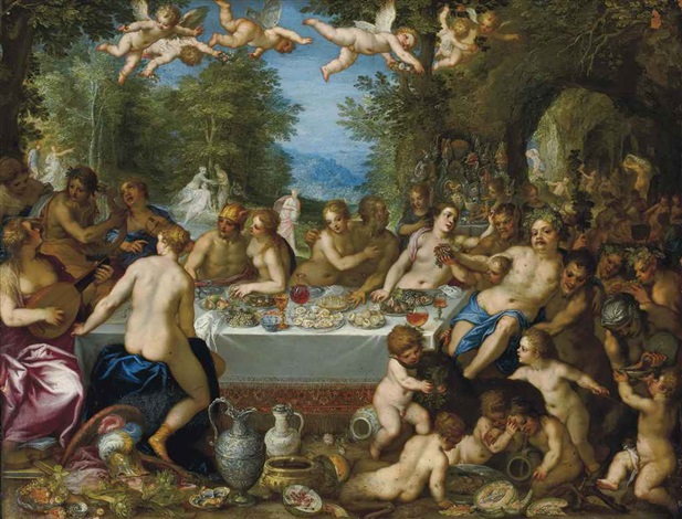 Le festin des dieux Le mariage de Bacchus et dAriane by Jan Brueghel