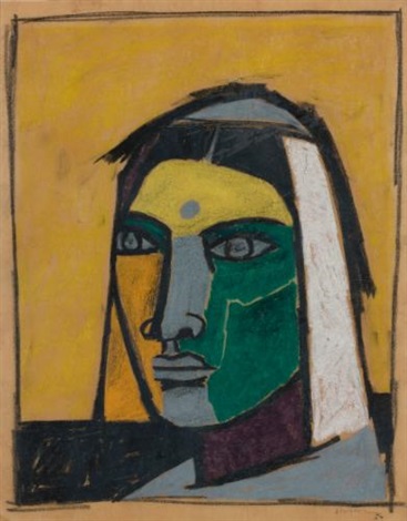 Untitled Portrait of Chand Bibi by M.F Husain on artnet
