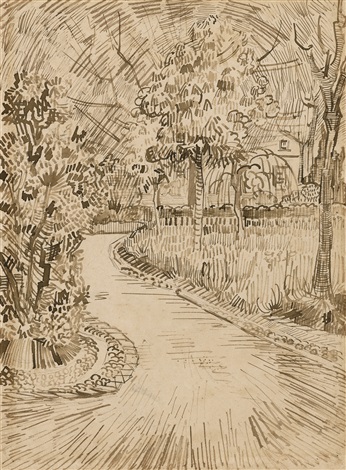 Parc Arles avec un coin de la Maison Jaune by Vincent van Gogh