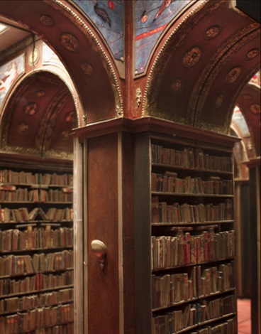 The New York University Club Library I blue walls, painted copper by ...