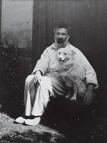 Self portrait with dog 2025