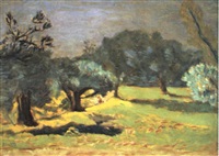 Pierre Bonnard、 La Prairie au Printemps