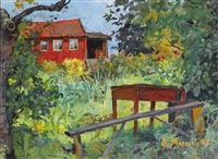 クロード・モネ、GARDEN HOUSE ON THE BANKS OF THE クロード・モネ、GARDEN HOUSE ON THE BANKS OF THE 美術品