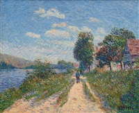 Gustave Loiseau、Bord de riviere 【公式通販】