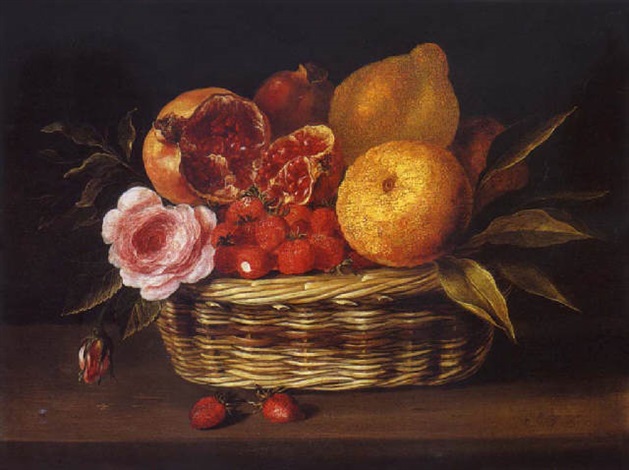 Nature Morte Aux Citrons Et Oranges Avec Une Rose Nature morte aux fraises, citrons, roses et grenades dans une corbeille