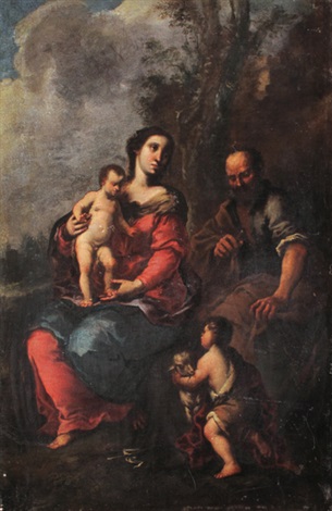 Sacra Famiglia con San Giovannino by Italian School (17) on