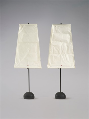 Pair of Akari light sculptures model no. BB2-V1 by Isamu