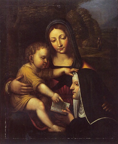 La Vierge à lEnfant et Sainte Catherine de Sienne by Italian ...